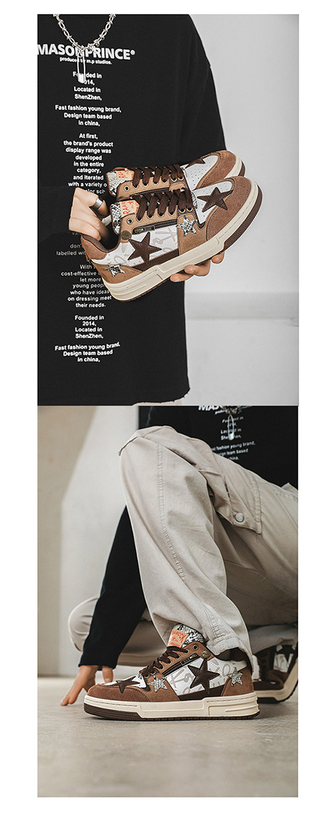 Neue Nischen-Skate-Schuhe für Liebhaber von Star-Schuhen, lässige japanische Schnür-All-Match-Schuhe, Flut_voghion.com