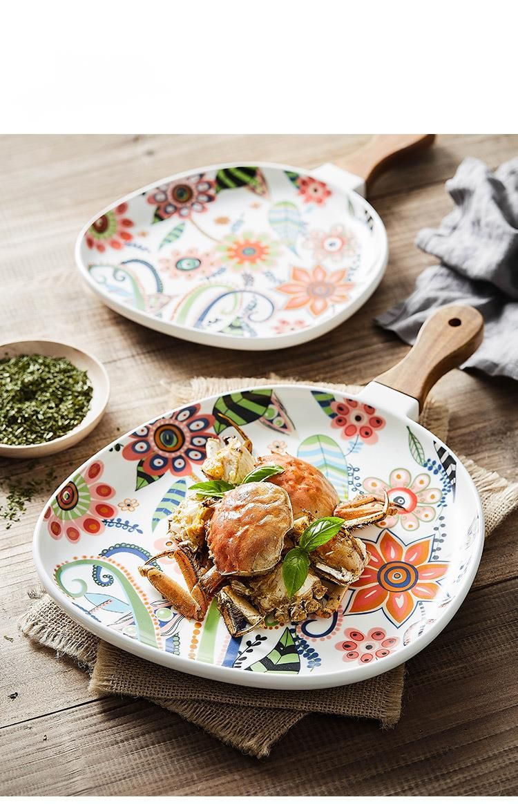 Nordic Breakfast Tableware Salad Western Ceramic Steak Plate Household Dish Ins Style_voghion.com