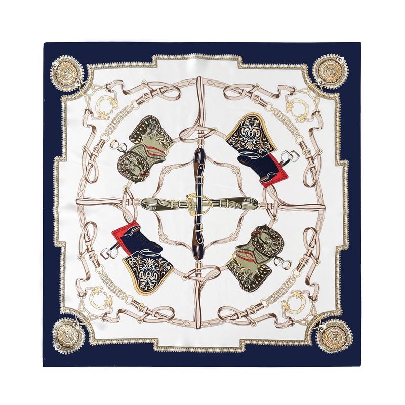 Spring new small square chain carriage printed women's headscarves, scarves, scarves_voghion.com