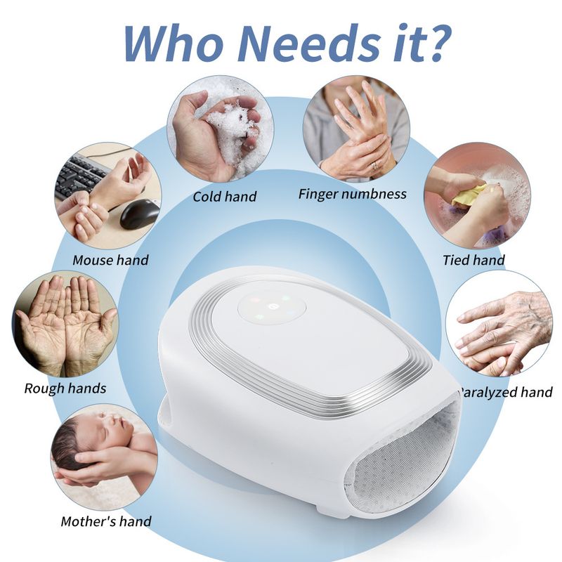 New hand electric multifunctional hot compress kneading palm and finger joint massager_voghion.com