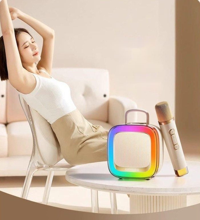 Jinyun K88 Bluetooth Microphone Audio All-in-One Machine Home Outdoor Singing Speaker Voice Song Request Xiaodu_voghion.com