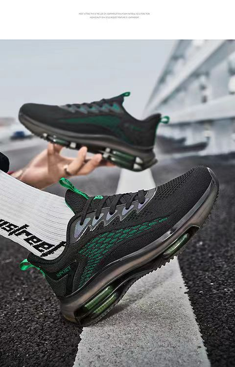 Sapatos masculinos novos, com amortecimento de ar na palma da mão, tênis de corrida modernos, antiderrapantes e com absorção de impacto, calçados esportivos casuais para o verão_voghion.com