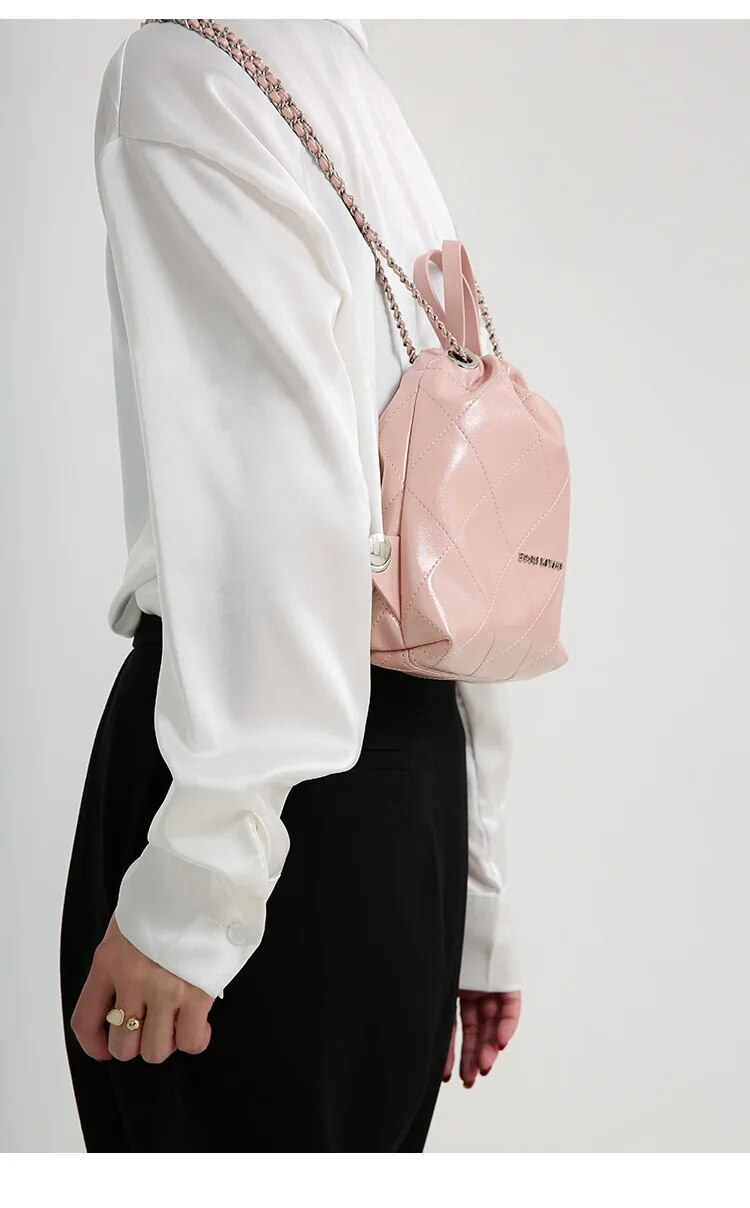 Diamond chain bag shoulder bag women's new leisure fashion trash bag handbag_voghion.com