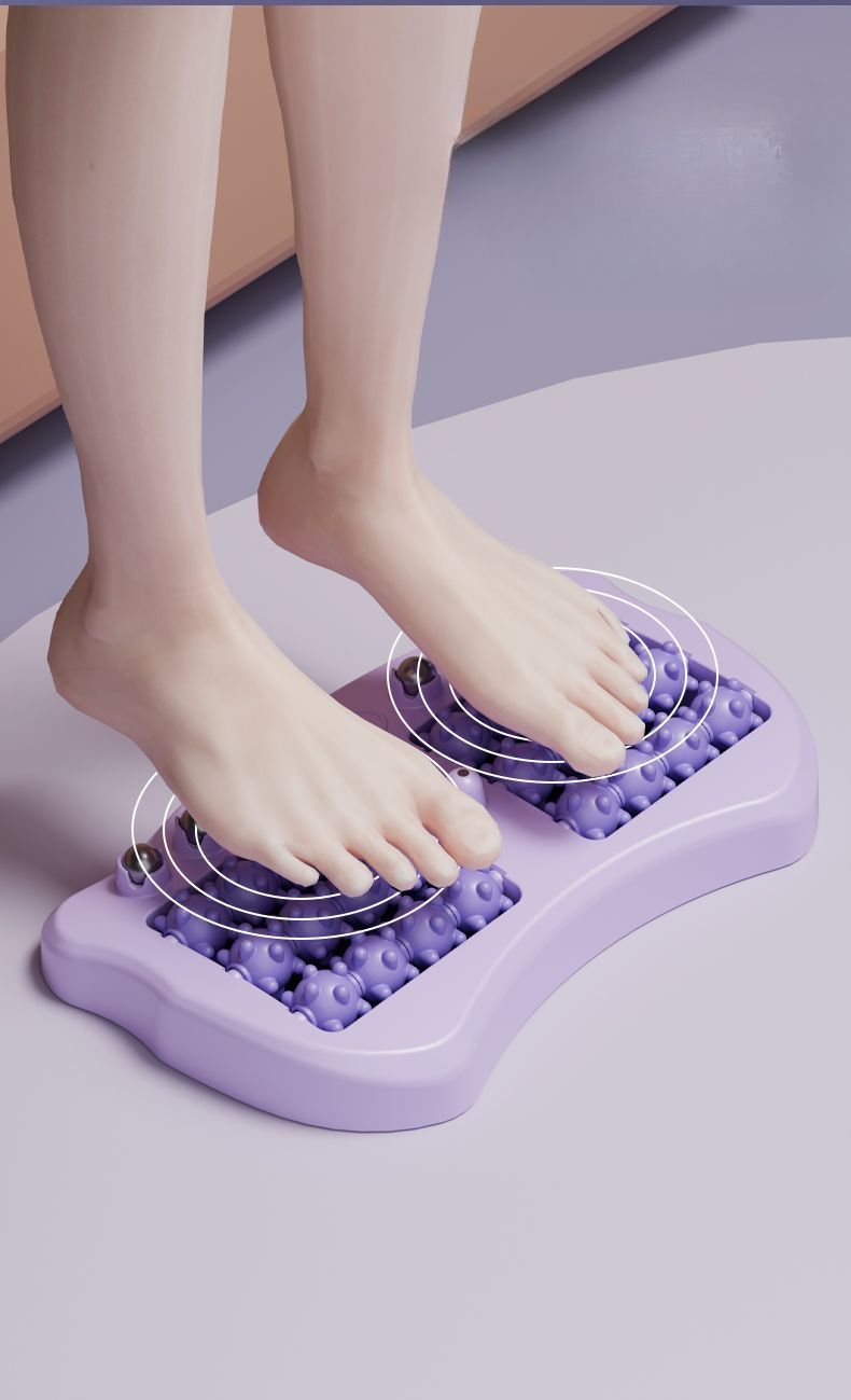 Katzenpfotenmassagegerät, Fußtherapie, Verwendung von Bein-Akupunkturpunkten, magnetischen Perlen, vierreihige Walze, magische Kühlpantoffeln für zu Hause_voghion.com