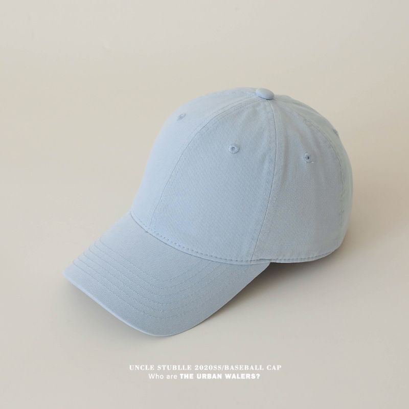 Gorra de béisbol de algodón puro con diseño de pico de pato: diseño ensanchado y profundo para rostro pequeño, gorra unisex ligera de color sólido para hombre y mujer._voghion.com