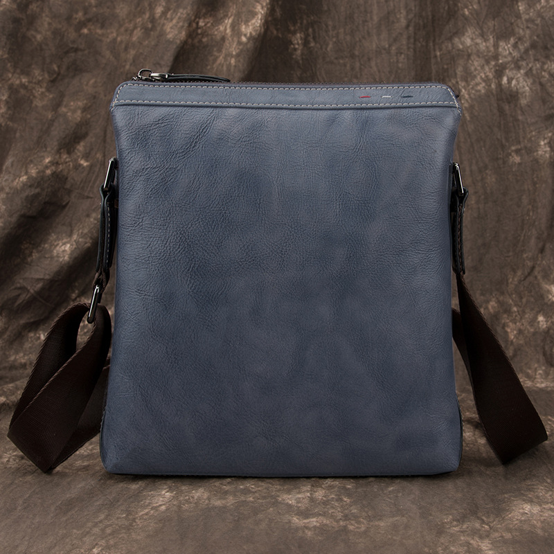 Borsa a tracolla casual da uomo in vera pelle di vacchetta piccola borsa a tracolla alla moda_voghion.com