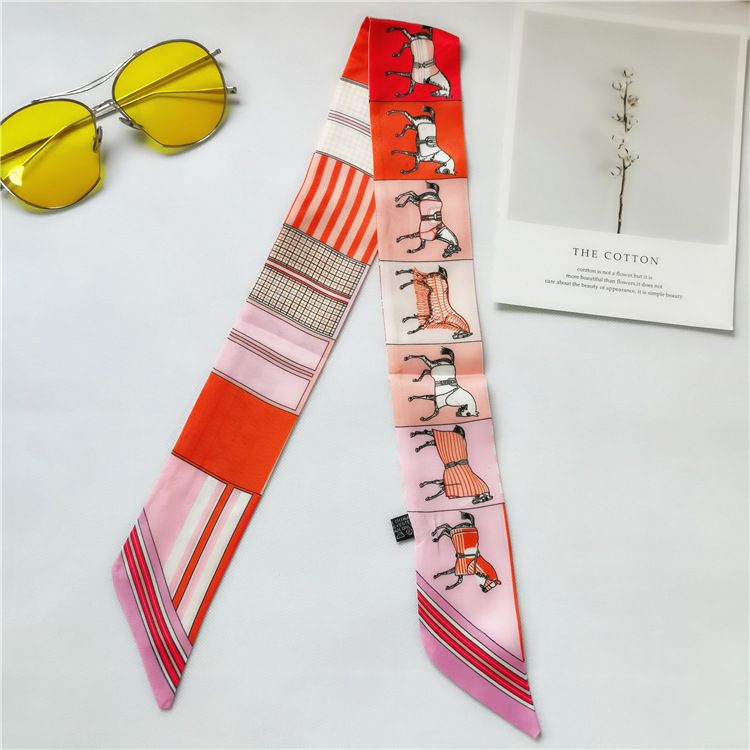 Summer New Product Simulation Silk Mom Gift Women's Binding Bag Small Scarf Ribbon_voghion.com