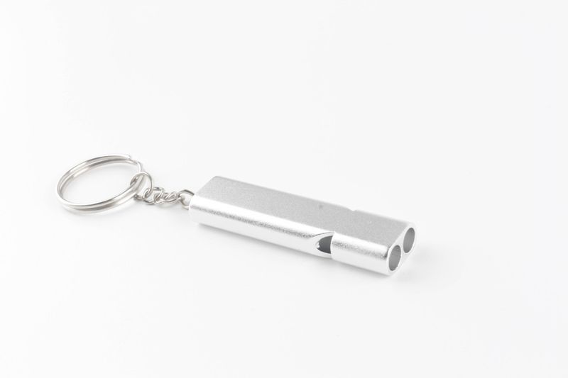 Fischietto salvavita speciale per esterni ad alto decibel, in lega di alluminio con doppio foro, senza nucleo, per salvataggio esplosivo_voghion.com