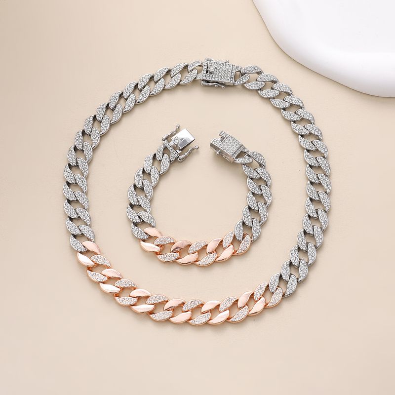milieuvriendelijke legering Hiphop hoogwaardige kleurblokkering 15mm Cubaanse armband sieraden_voghion.com