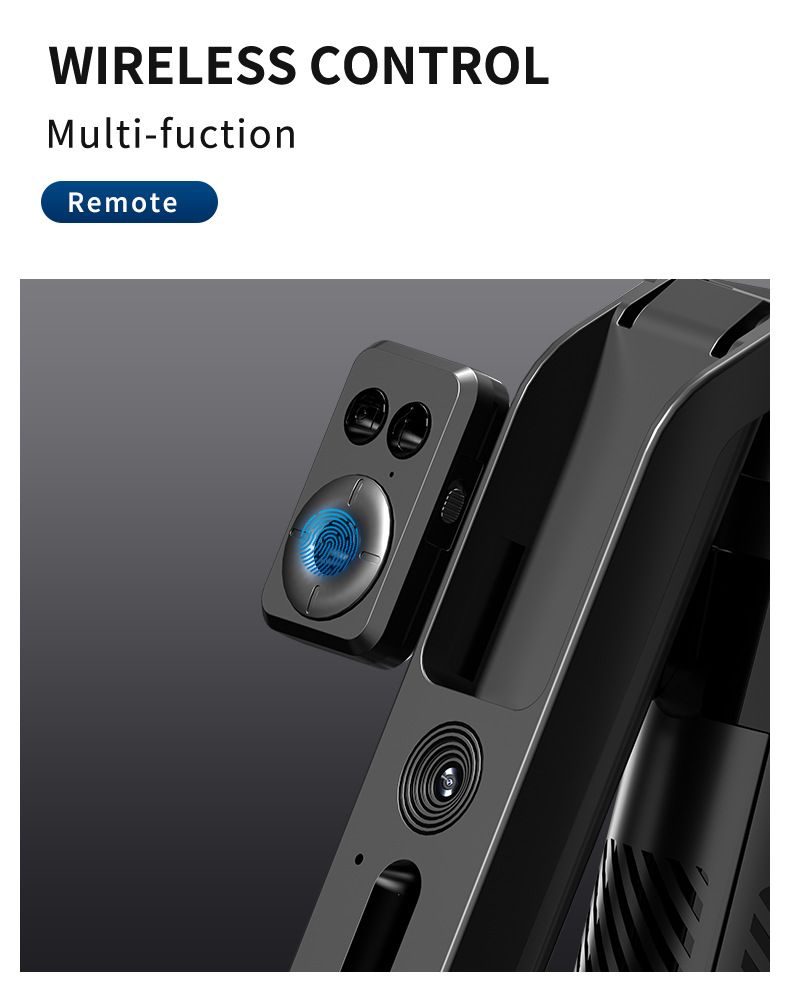 Selfie stick con gimbal per artefatto di follow-up del viso, telecomando ad alta definizione, tascabile, scatto verticale, viaggio_voghion.com