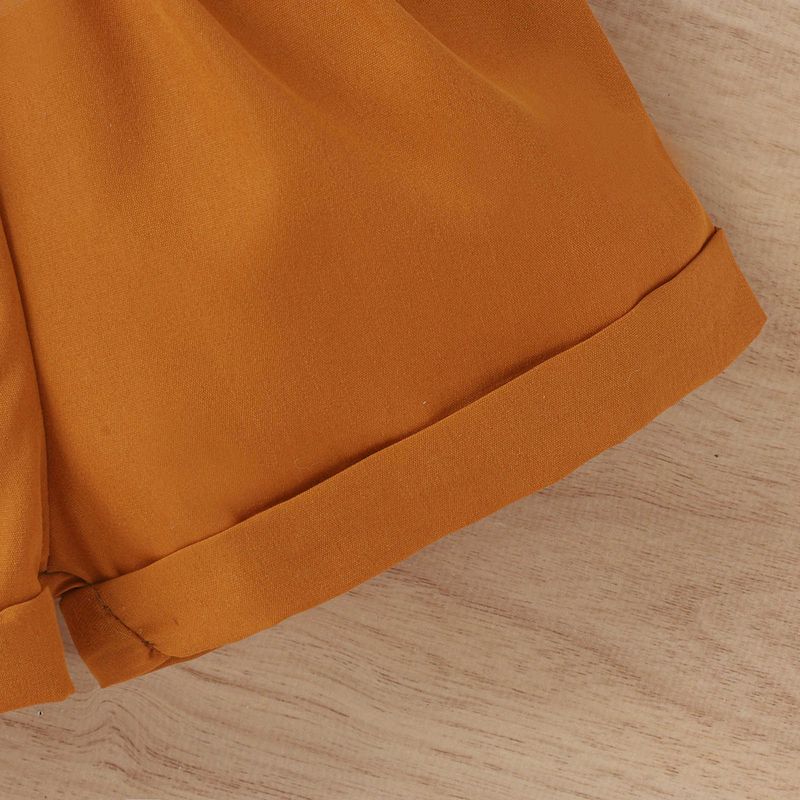 Treasure Salary Moda Primavera/Verano Tallas pequeñas y medianas Algodón para niños Pit Stripe Flying Sleeve Top Color sólido_voghion.com