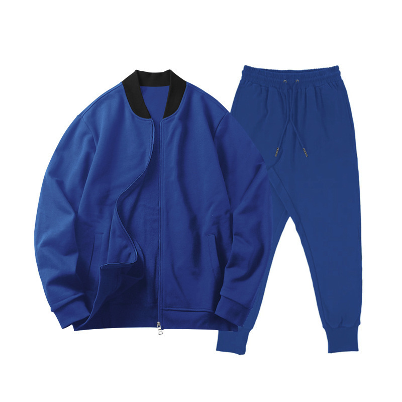 2023 neue Kontrast Jacke Frühling und Herbst Reversible Stehkragen Hübsches Große Größe männer Set_voghion.com