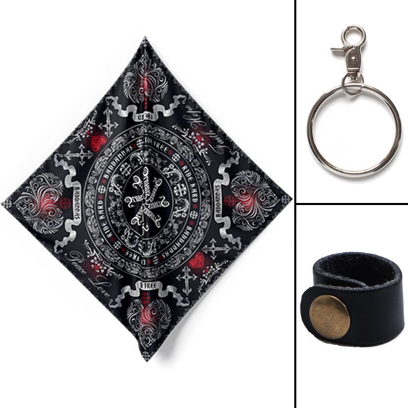 LazyZoom Cashew Flower Square Scarf Motorcycle Harley Biker Riding Face Mask Hip-Hop Headscarf Quick-Dry Thin Style_voghion.com