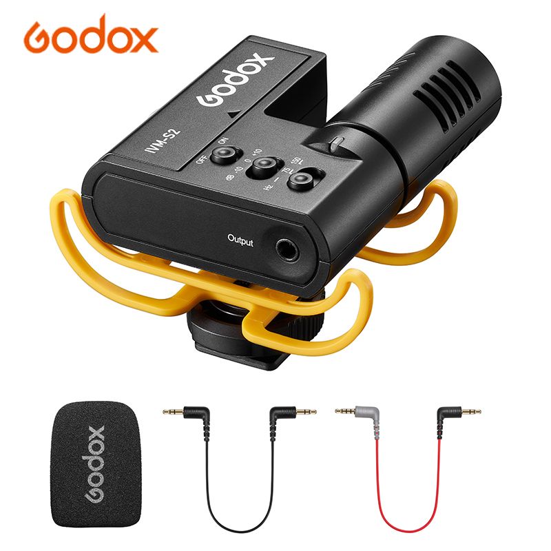 GODOX IVM-S2 Compact Shot gun for Mobile Phone Micro SLR Camera Recording Interview Professional Cardioid Microphone_voghion.com