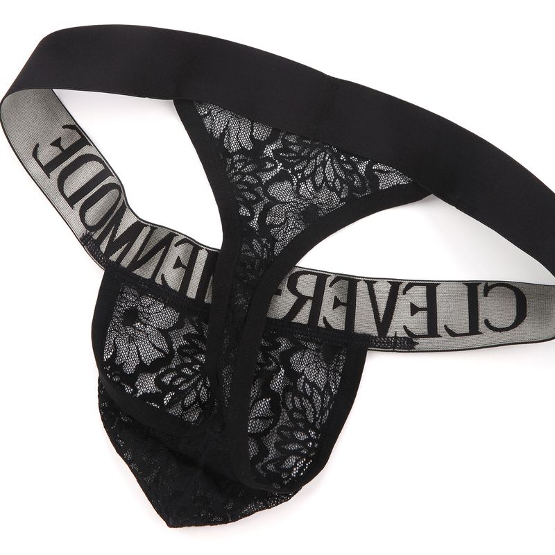 String érotique en dentelle super sexy pour hommes, taille basse, pure luxure, bikini transparent, pantalon T_voghion.com
