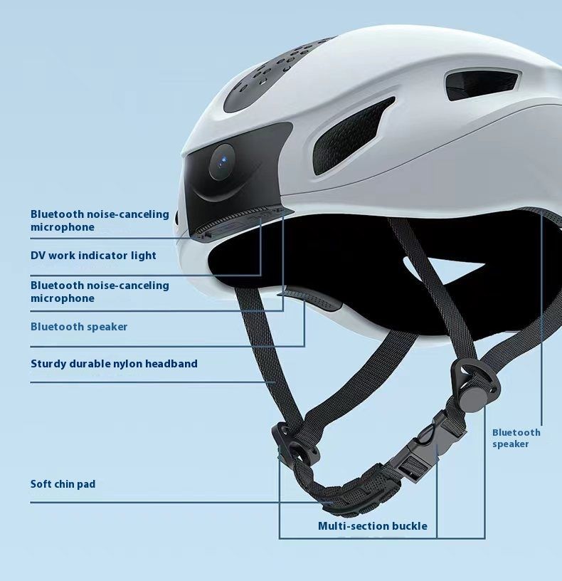 Vélo de montagne intelligent avec caméra, casque de sécurité intégré Bluetooth pour hommes et femmes, nouveau modèle tendance_voghion.com