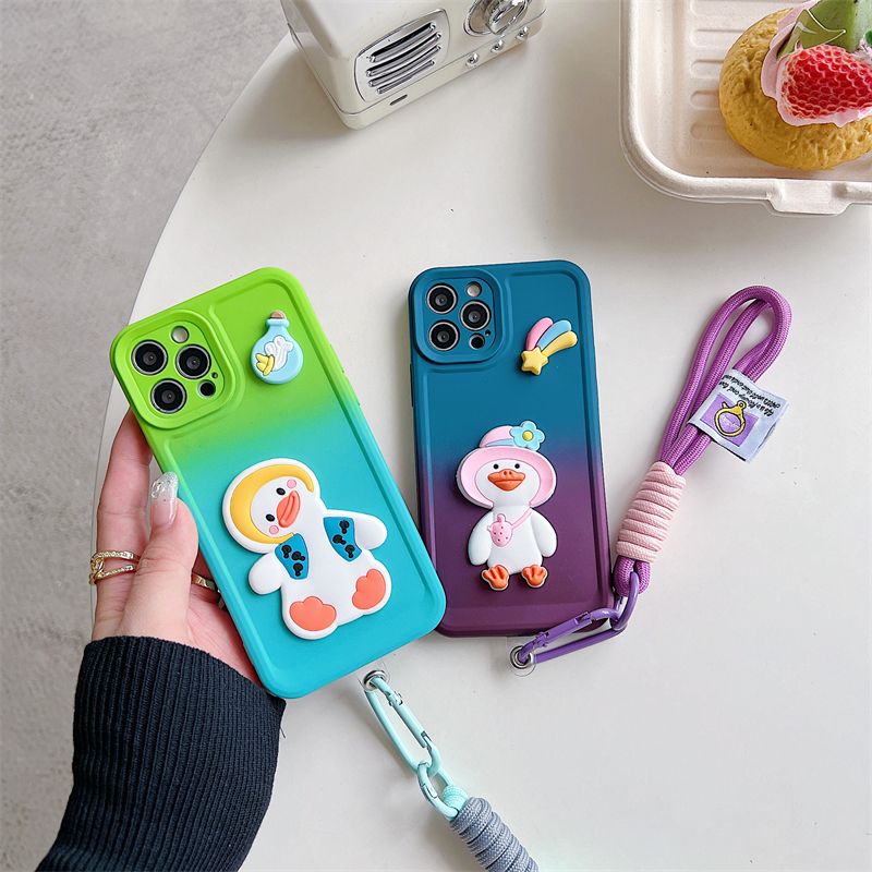 Jauks pīles rokas siksnas futrālis priekš Samsung Galaxy A50s A30 A20s A10 M02 M04 M11 M12 M22 M32 M42 F04 F12 F23 F42 karikatūras mīkstais vāks_voghion.com