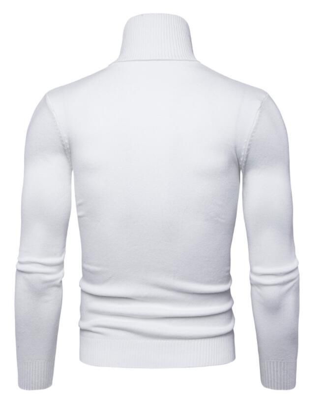 Pull coupe slim pour hommes, revers en laine, base épaisse_voghion.com