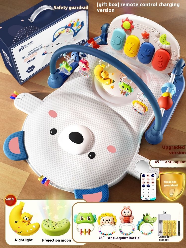 Pianoforte per bambini Telaio fitness per neonati Giocattoli per neonati Puzzle Educazione precoce Multifunzionale Musica Tappetino per gattonare Regalo_voghion.com
