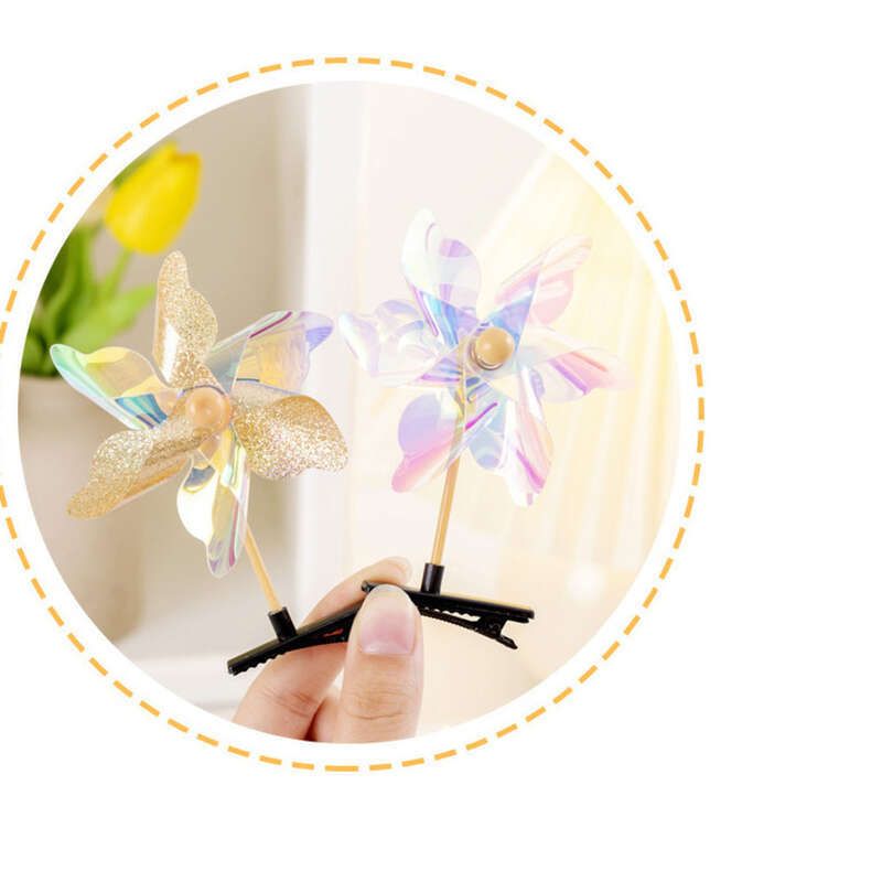 2025 neue Cartoon Nette Dynamische Windmühle Kinder Clip, Mädchen Haar Zubehör Haar Clips_voghion.com