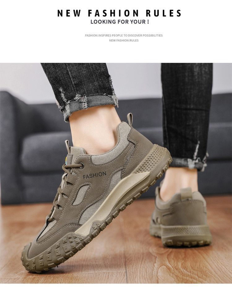 Wanderschuhe Herrenschuhe Frühling Baustelle Arbeit Rutschfeste Verschleißfeste Sportschuhe Casual Board Schuhe Arbeitsversicherung Schuhe_voghion.com