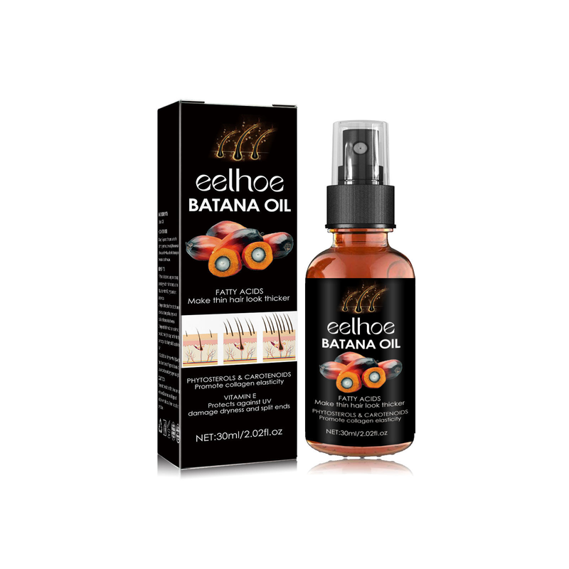 Gęsty EELHOE Batana Hair głęboko nawilża skórę głowy, regeneruje, wzmacnia jędrne włosy, kompaktowy spray do pielęgnacji włosów_voghion.com