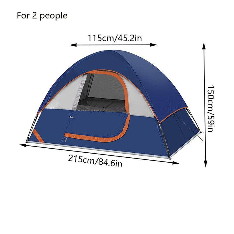 Cross Border Hot Selling Outdoor Ręcznie Zbudowany Dwuwarstwowy Niebieski Namiot Pogrubiony Namiot Turystyczny Namiot Składany Przenośny Namiot Kempingowy_voghion.com