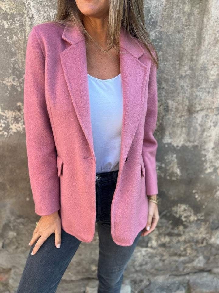 2024 neue Herbst- und Winterbekleidung für Damen, lässig, einfarbig, Wollanzug_voghion.com
