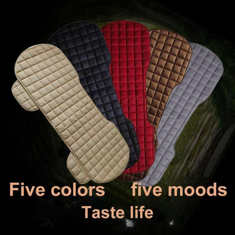Car Seat Cover Front Rear Flocking Cloth Cushion Non Slide Winter Auto Protector Mat Pad Keep Warm Universal Fit Truck_voghion.com