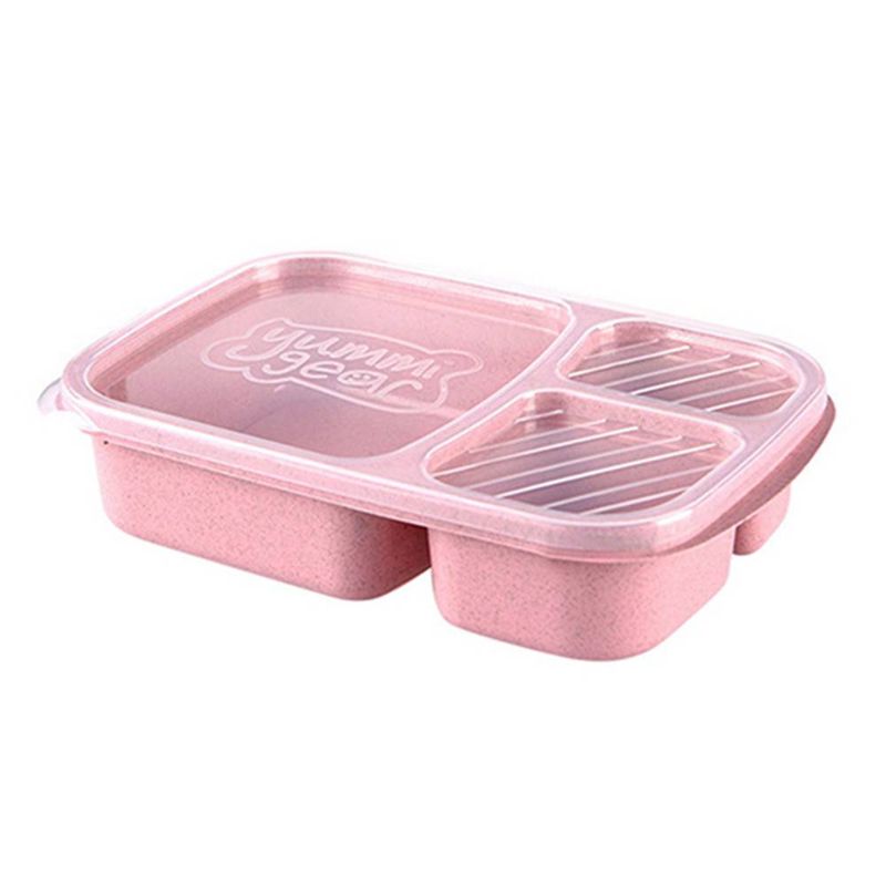 3Pcs Separate Lunch Box 3 Layers For Fruit Food Microwave Leakproof Food Container Kitchen_voghion.com
