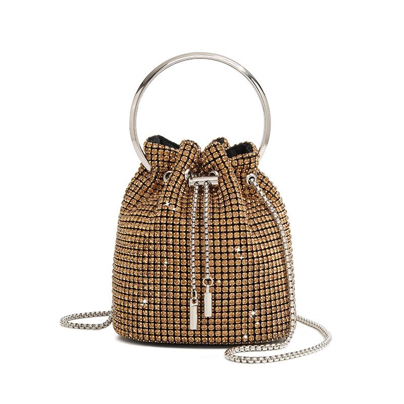 Borsa a tracolla con nappa e catena retrattile, nuova borsa a secchiello da donna del 2025_voghion.com