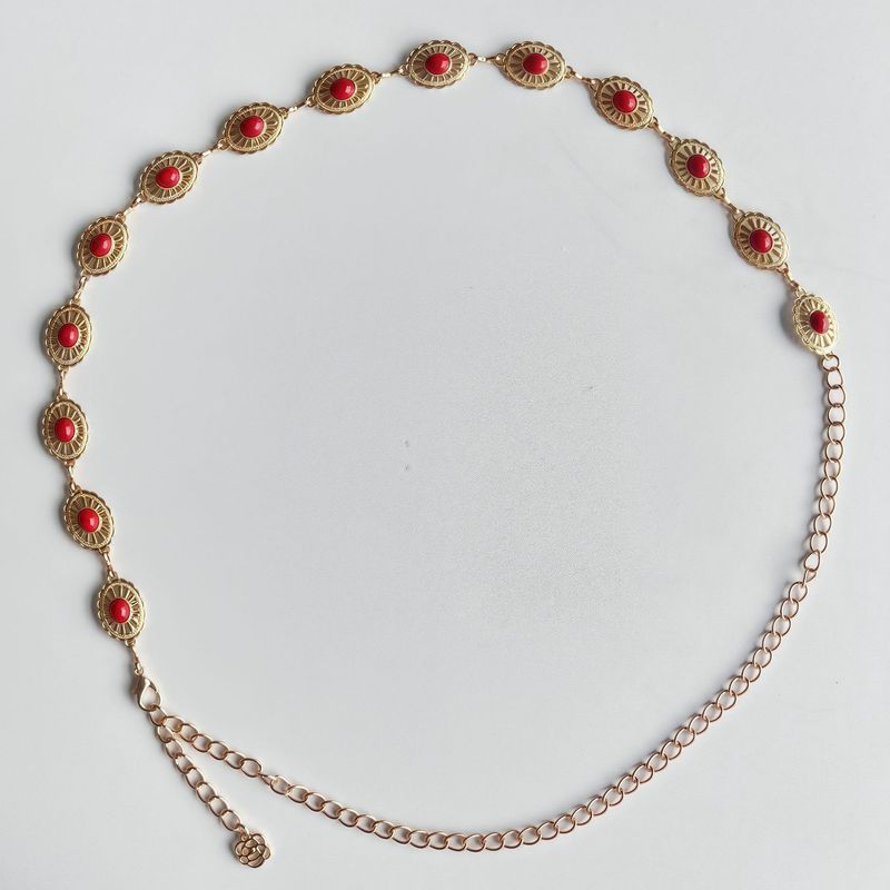 Metall geprägte vielseitige Modekette Kleid Zubehör Gürtel Taille Ornament_voghion.com