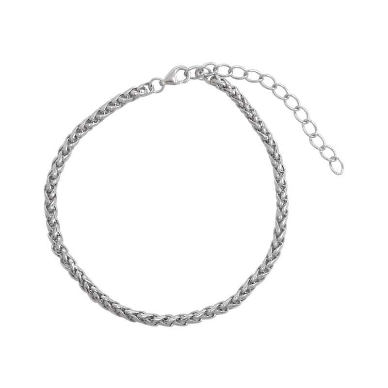 Bracciale in argento sterling da donna, design di nicchia hip-hop in stile Ins, semplice e minimalista, elegante e versatile, da indossare a strati._voghion.com