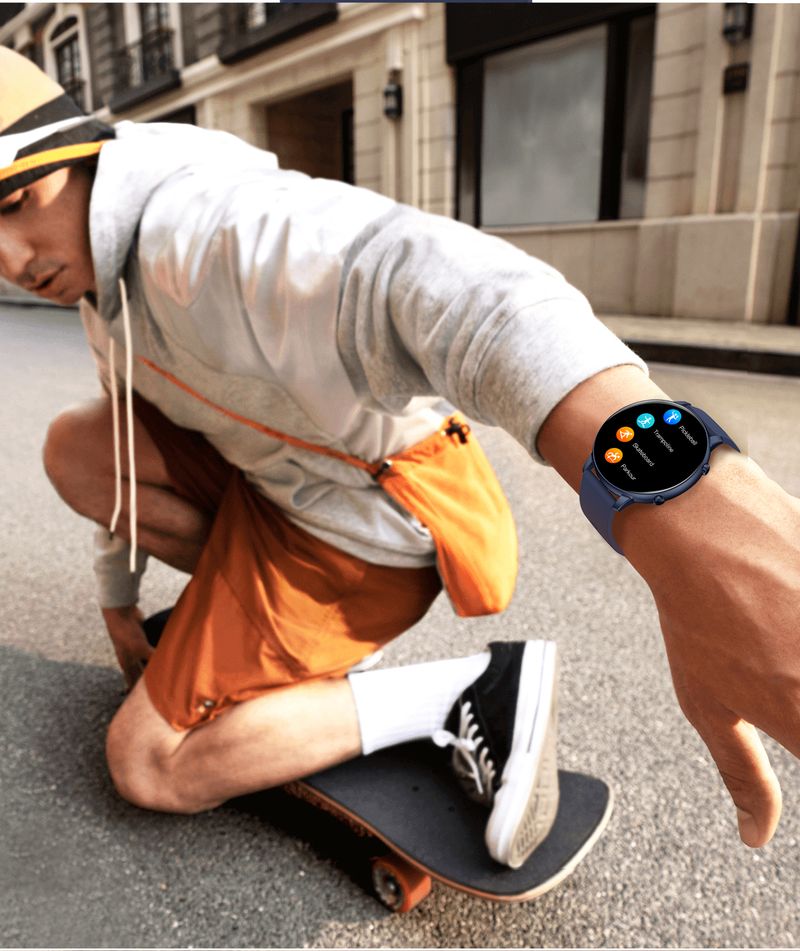 Montre connectée Aolon GTR 1,39 pouce HD, Bluetooth, appels, sport, suivi des calories, étanche, pour hommes_voghion.com