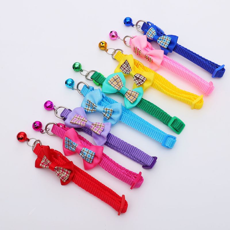Accesorios con lazo para mascotas, collar con hebilla para perros y gatos pequeños y medianos_voghion.com