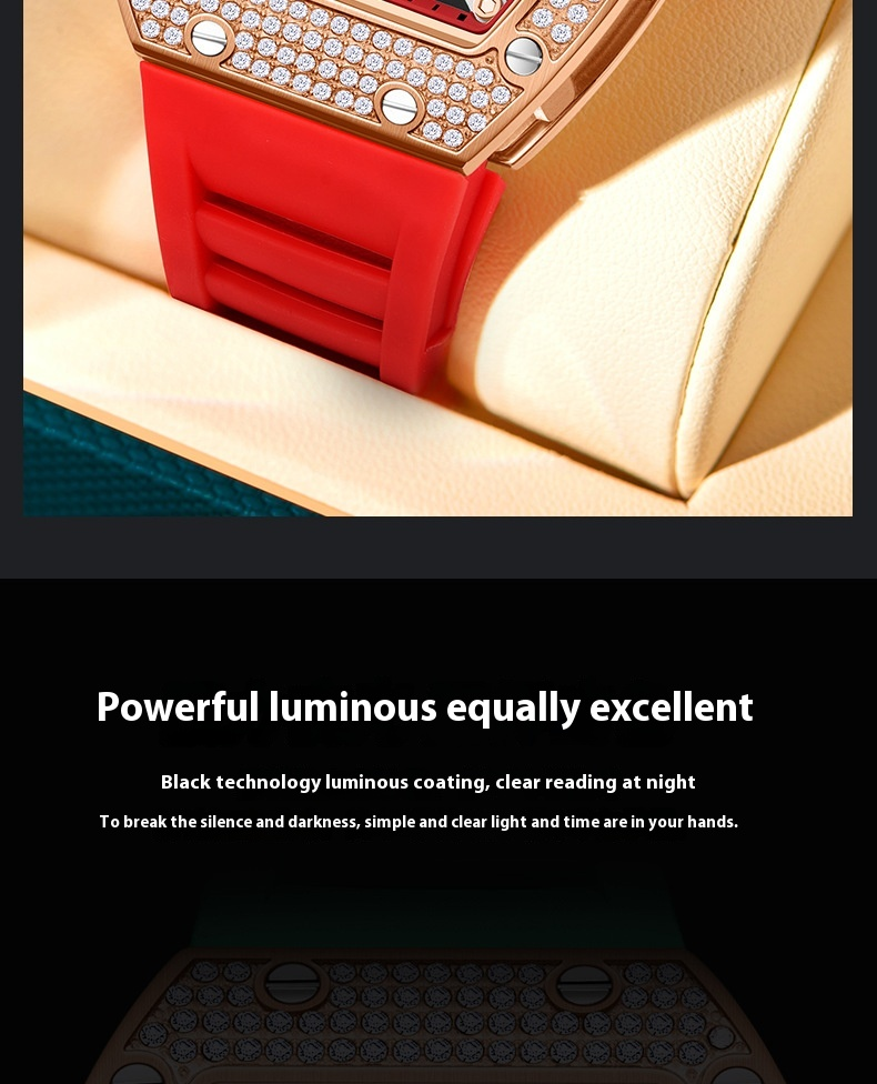 Fashion Diamond New Aurona/ONOLA Live Full Automatic Mechanical Watch Men's Silicone Tape Waterproof_voghion.com