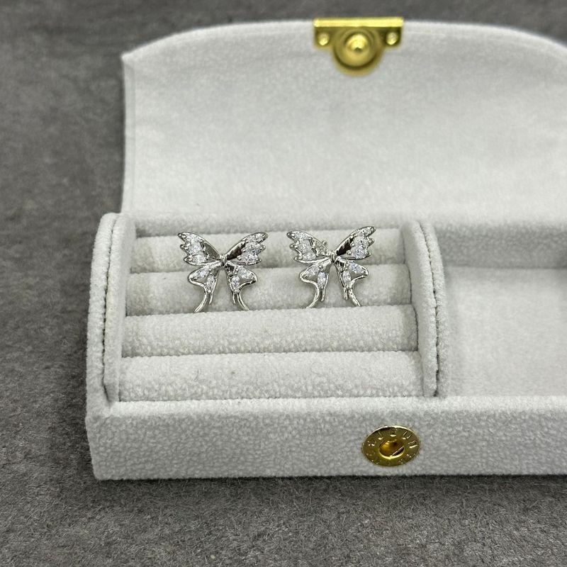 INS Butterfly Ear Cuff Nischendesign Funkelnde, vielseitige High-End-Ohrringe_voghion.com