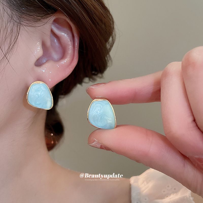 Silver Needle Oil Drop Tulip Flower Tassel Spring Summer 2025 New Stud Niche High-end Earrings_voghion.com