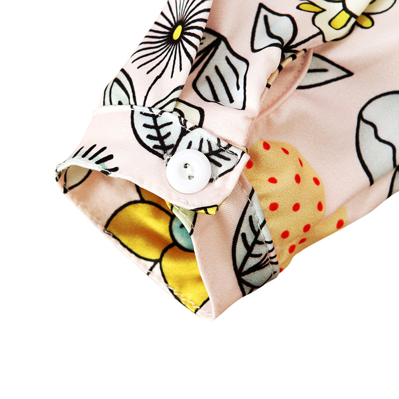 Babykleeder Kanner a Meedercher laangärmlech Blummenkleed Gottesdéngschtkleed + Kappduch zweedeeleg Kannerkleeder Ins_voghion.com