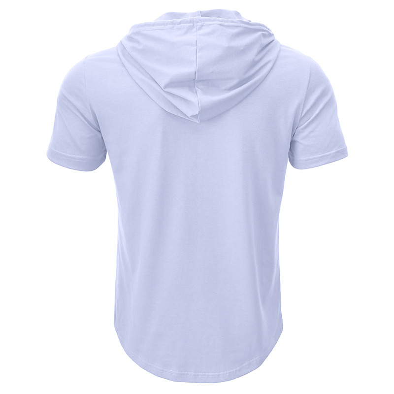 T-shirt à manches courtes pour hommes, sport et fitness, haut à capuche, chemise American Henry_voghion.com