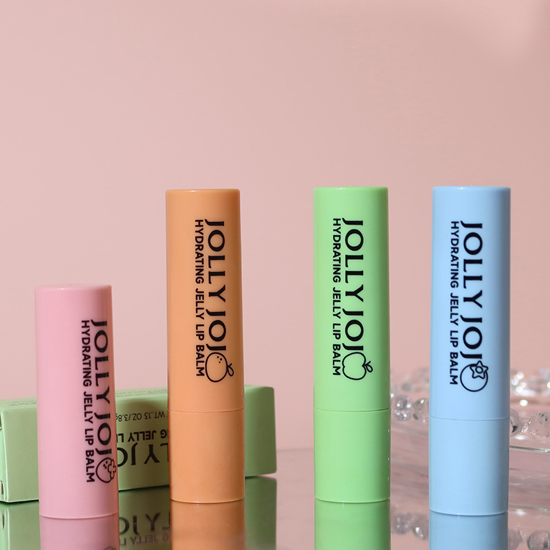 Lápiz labial de gelatina de cuatro colores JOLLY JOJO, hidratante y humectante, bálsamo labial de color, lápiz labial, maquillaje_voghion.com
