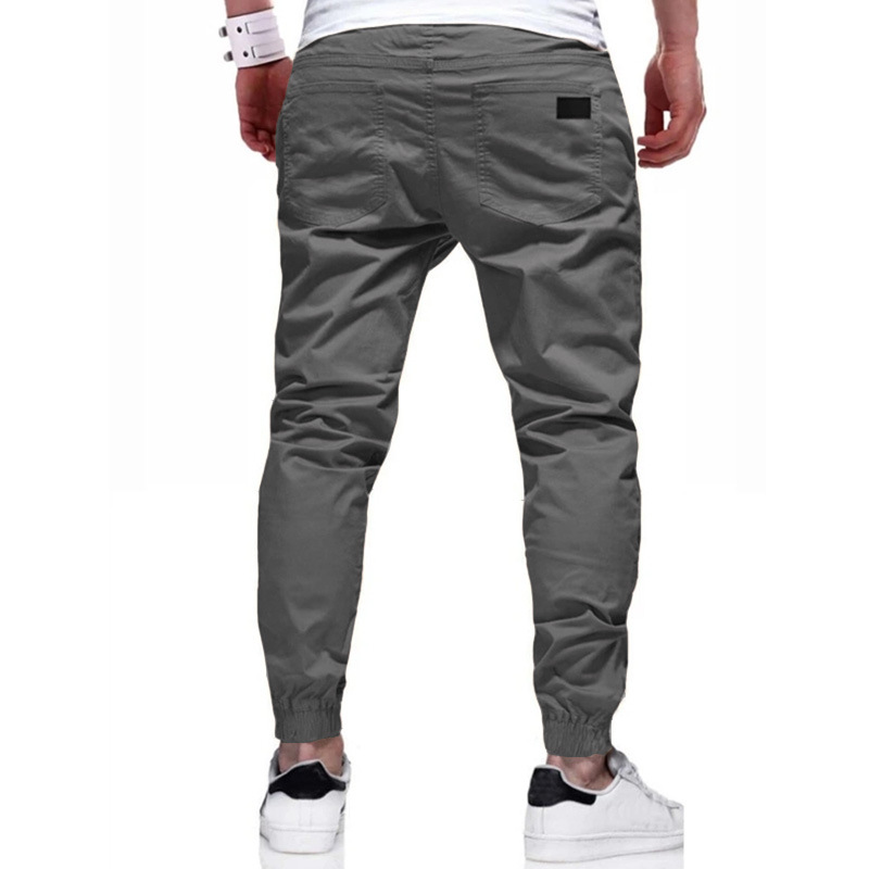 Farbblock-Cargohose für Herren mit Kordelzug und Pattentaschen, bequeme, lässige Joggerhose_voghion.com
