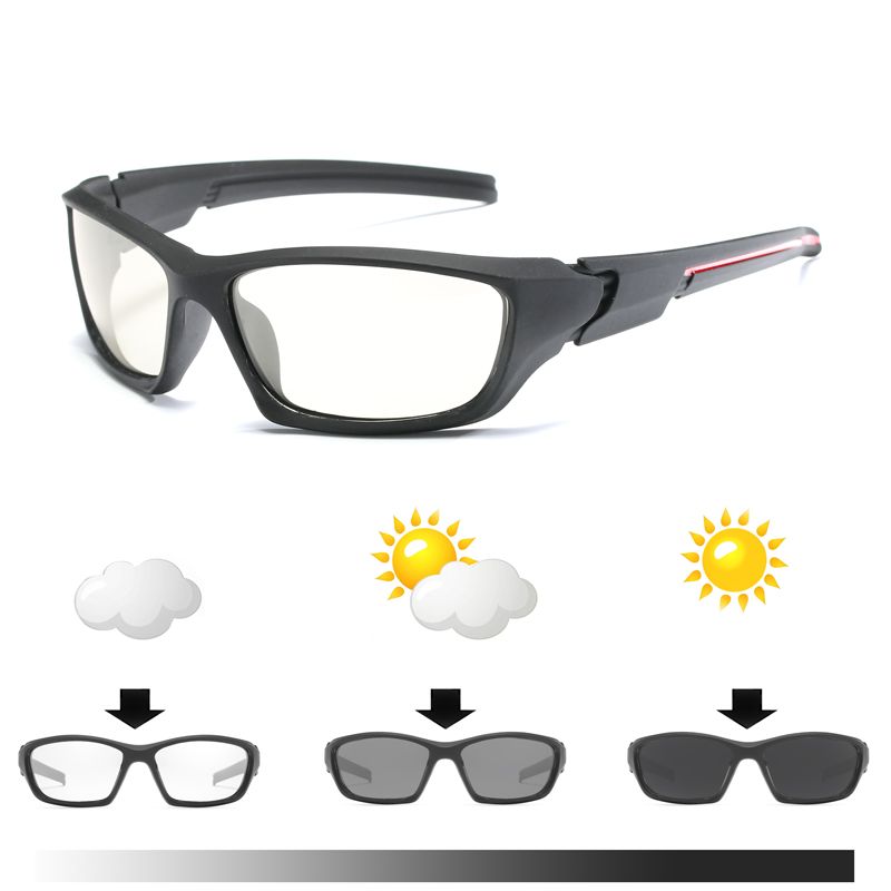 Gafas de sol fotocromáticas polarizadas HOOLDW de moda para hombre, para deportes al aire libre, gafas de sol camaleónicas, gafas de conducción, gafas que cambian de color_voghion.com