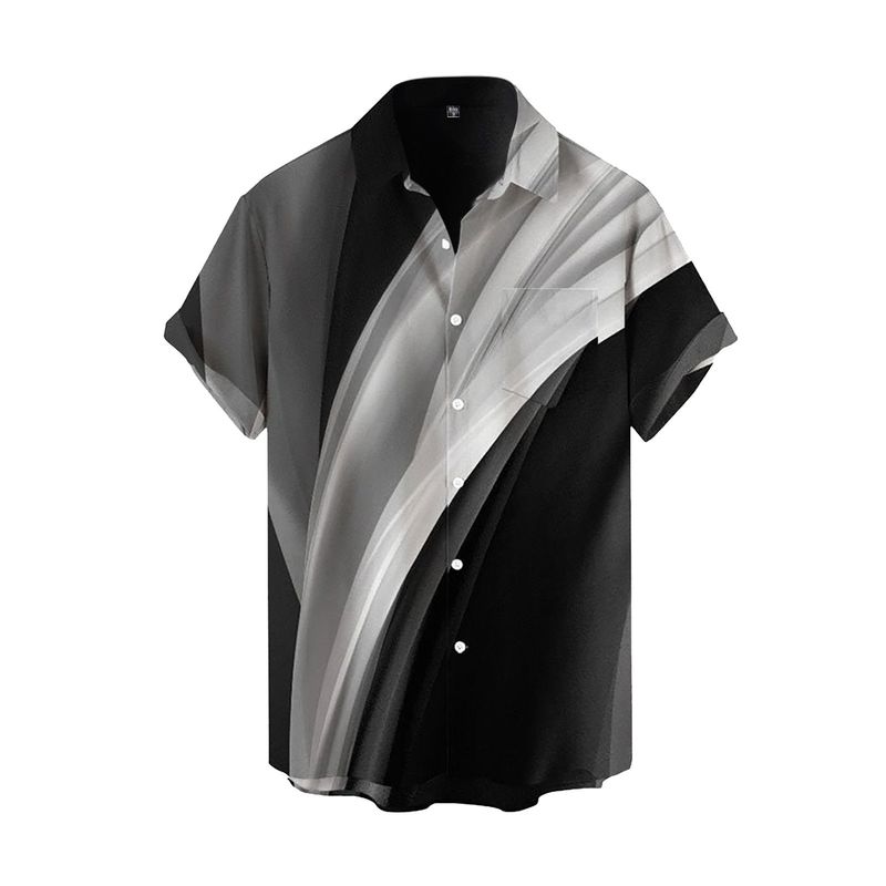 Tricou casual pentru bărbați, cu mânecă scurtă, imprimat digital 3D, mare, cardigan roșu mare, modă nouă de primăvară/vară_voghion.com