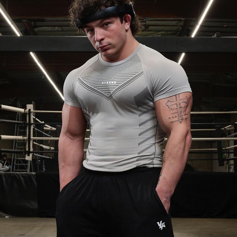 Performance-Enhanced Quick-Dry Gym Tee - 93% High-Tech Fiber For Muscle Definition & Street Style (Breathable, Moisture-Wicking, Unisex Fit)_voghion.com