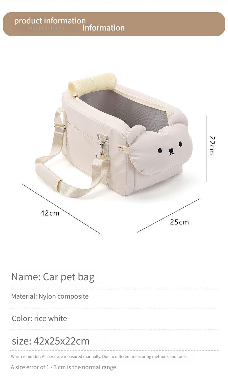 Buiten auto huisdier tas reis auto kennel auto centrale controle veiligheidsstoel kleine huisdier handtas_voghion.com