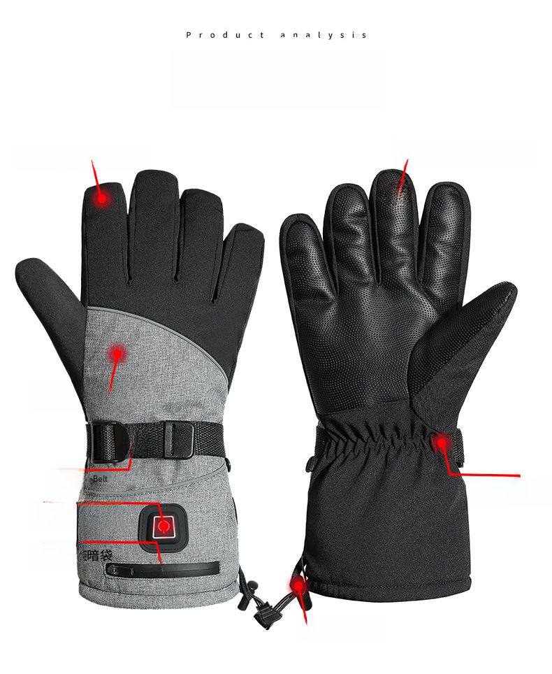 Guanti da ciclismo, nuovi guanti riscaldanti per sci, equitazione, esterni, spessi, riscaldanti elettrici, per coppia, da uomo e da donna, caldi, con protezione per le mani, moda_voghion.com