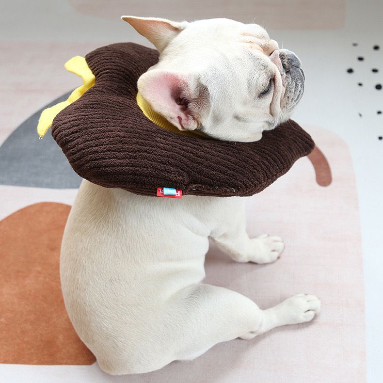 Cat And Dog Neck Accessory Five-Star Embroidery Padded Elizabethan Pet Collar Anti-Scratch Bite Headgear_voghion.com