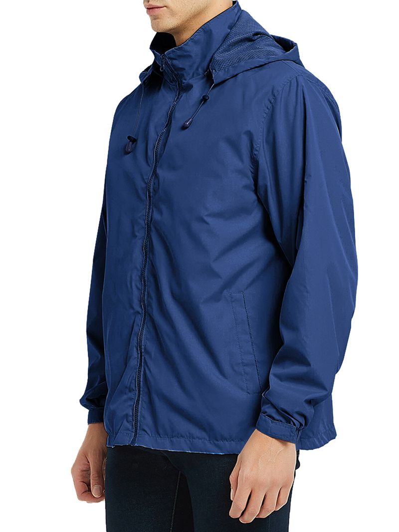 Giacca antivento impermeabile da uomo, con cappuccio, softshell, per tutte le stagioni, leggera, traspirante e antivento, per escursioni e viaggi._voghion.com