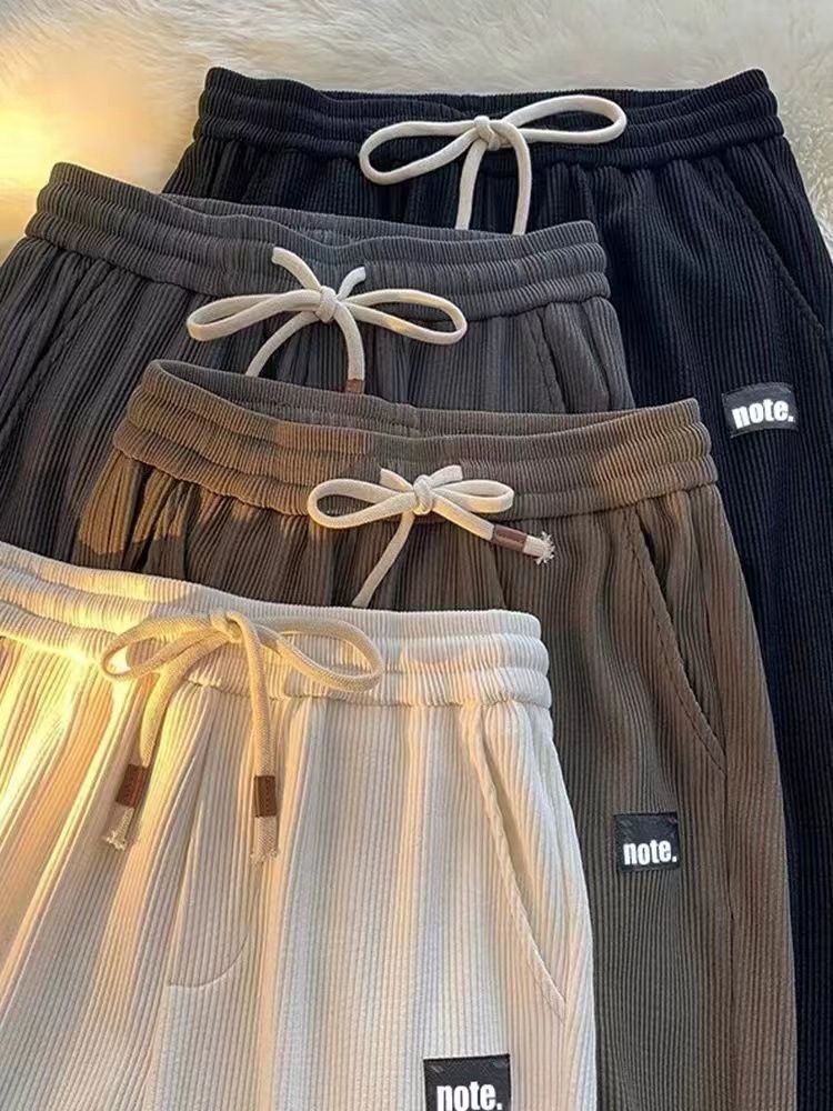 Meeste rõivad Püksid Retro Heavy Label Sport Dressipüksid Lahtised Sirged Vabaajapüksid_voghion.com